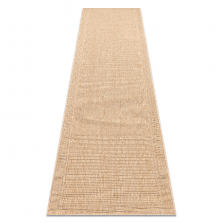 Carpet, runner TIMO 5979 SISAL outdoor frame dark beige
