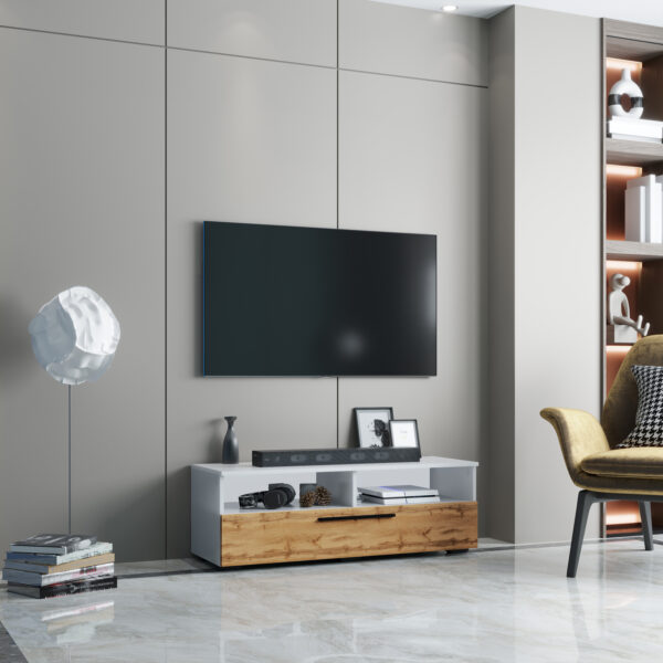 TV-alus Arila XL,valge/meetamm - Image 3