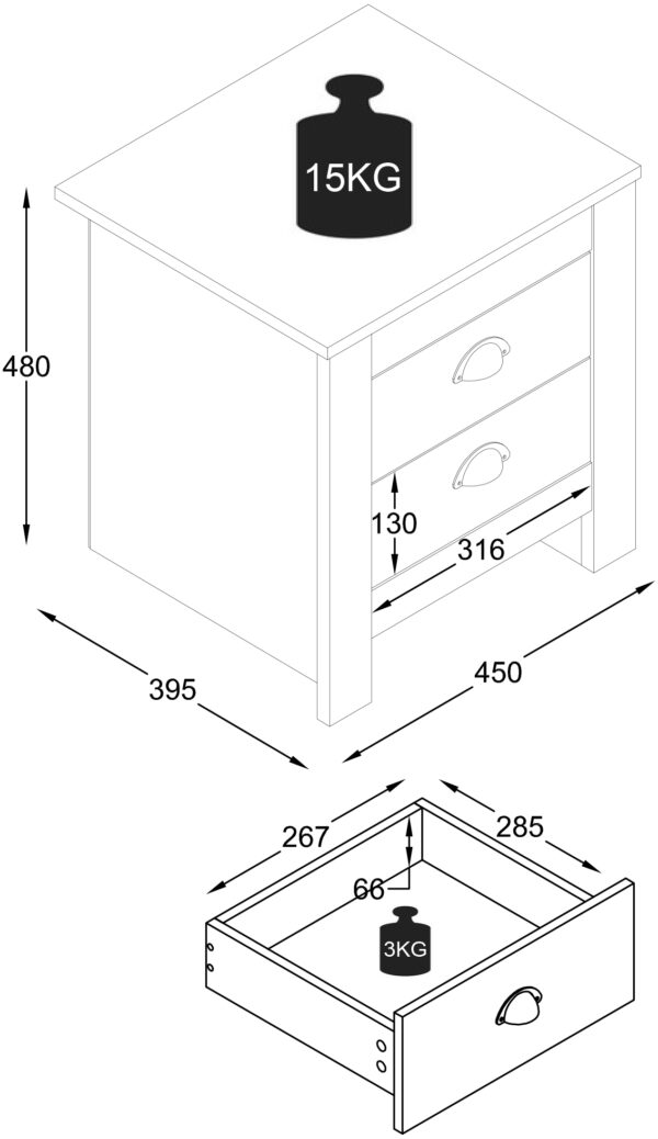 Öökapp Balusa,valge/meetamm - Image 4
