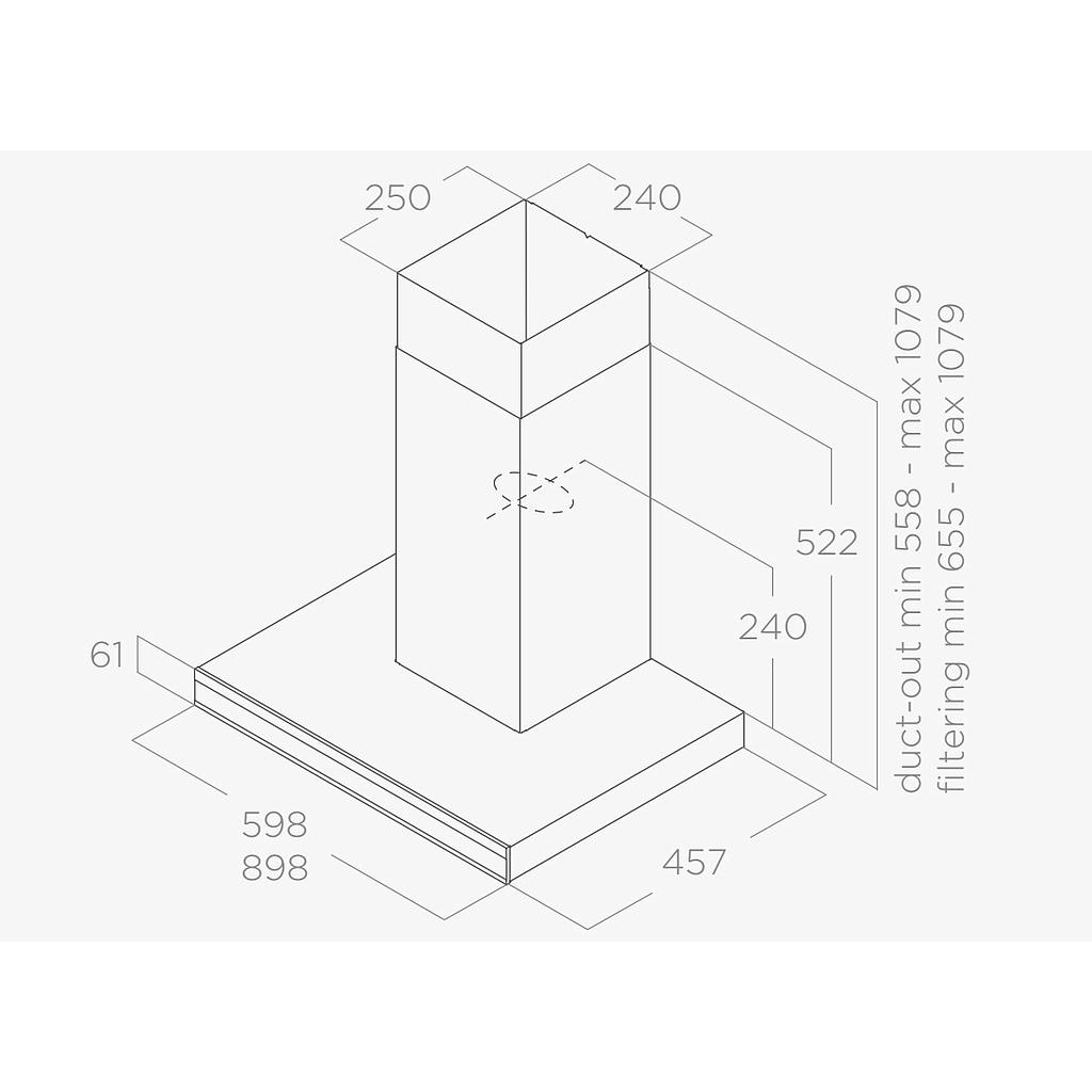 Õhupuhasti ELICA ADÉLE BL MAT/A/60 GFB - Image 2