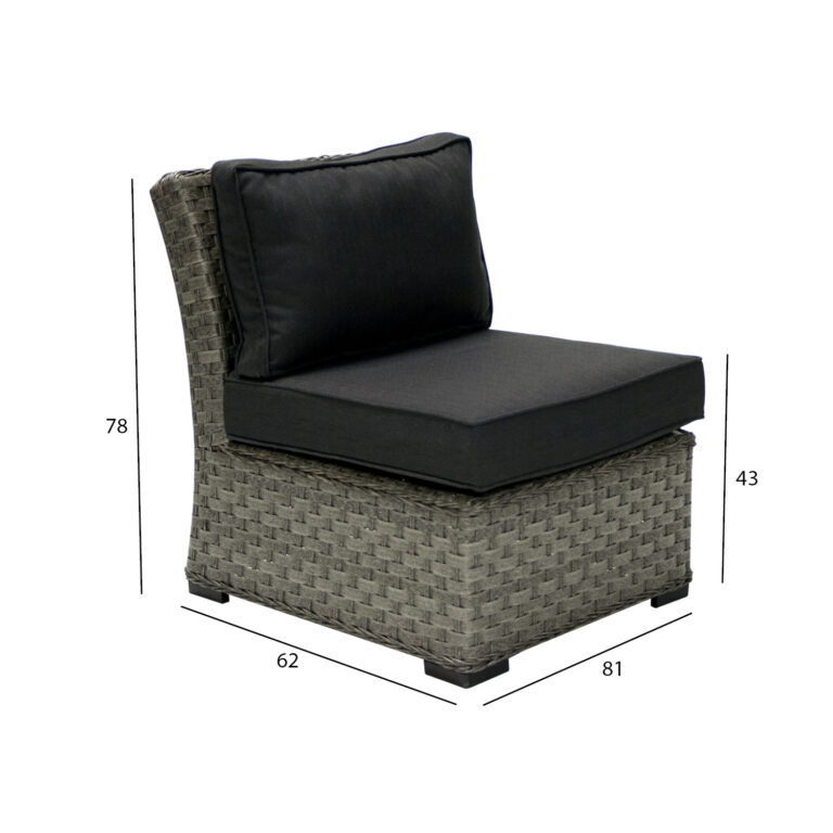 Diivani vahemoodul GENEVA 62x81xH78 cm, hall - Image 2