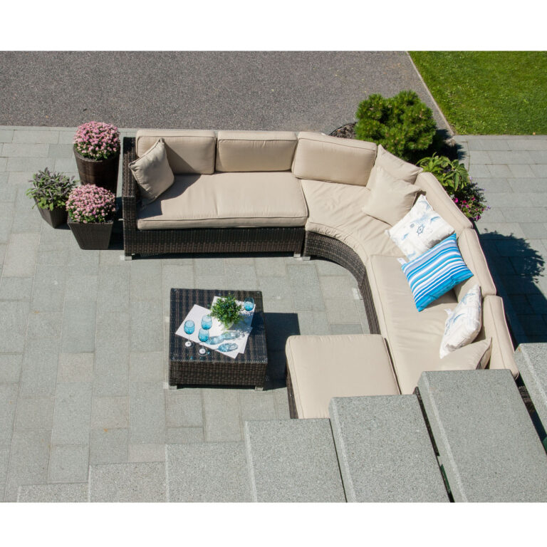 Aiamööblikomplekt DAWSON laud, nurgadiivan ja tumba - Image 4