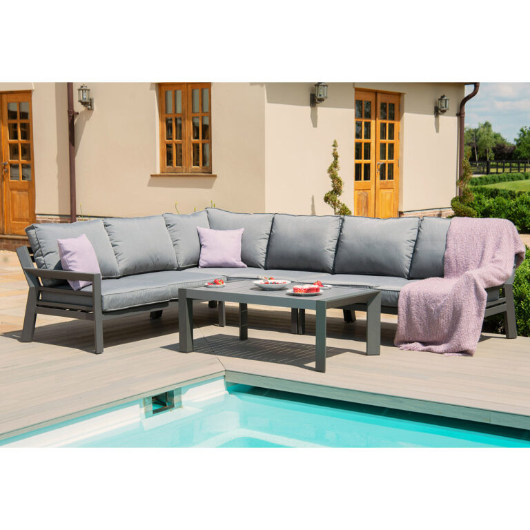 Aiamööblikomplekt TOMSON laud ja nurgadiivan, tumehall - Image 6