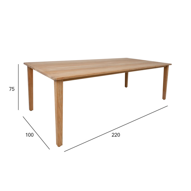 Laud MALDIVE 220x100xH75cm, tiikpuu - Image 5