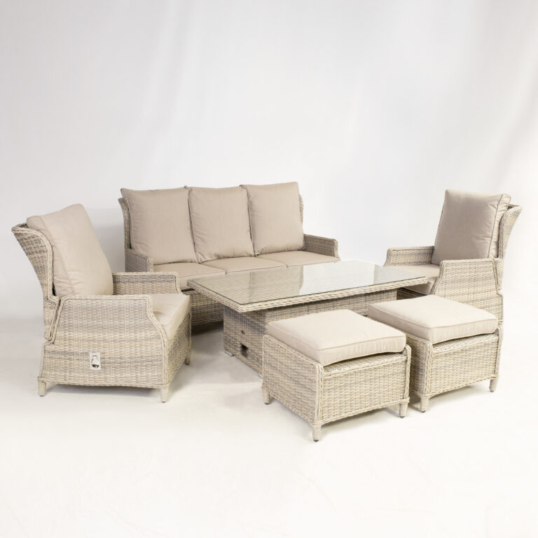 Aiamööblikomplekt BASEL laud, diivan, 2 tooli ja 2 tumbat - Image 2