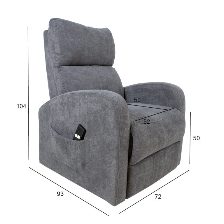 Tugitool BARNY elektriline lift recliner 72x93xH104cm, hall - Image 11