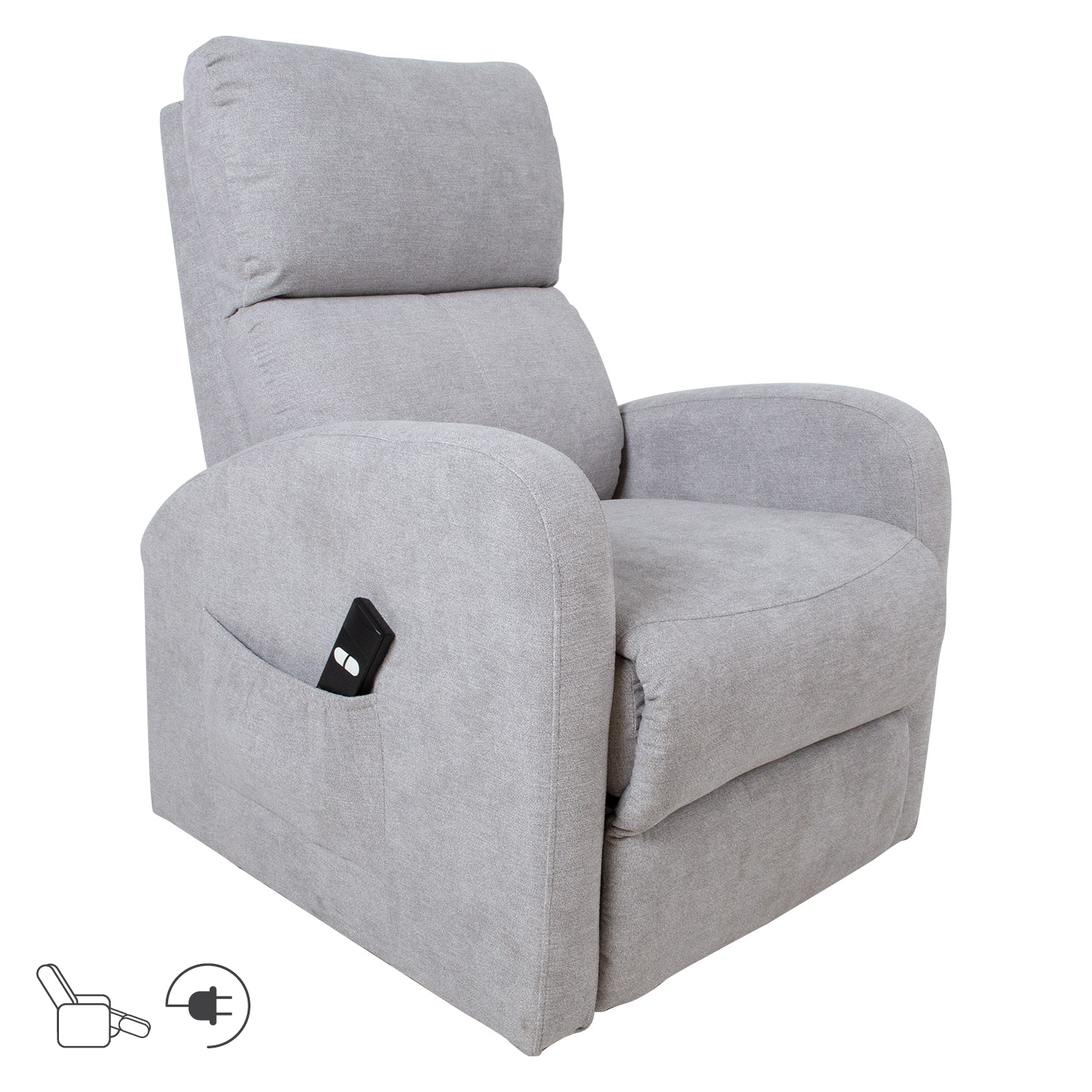 Tugitool BARNY elektriline lift recliner 72x93xH104cm, helehall
