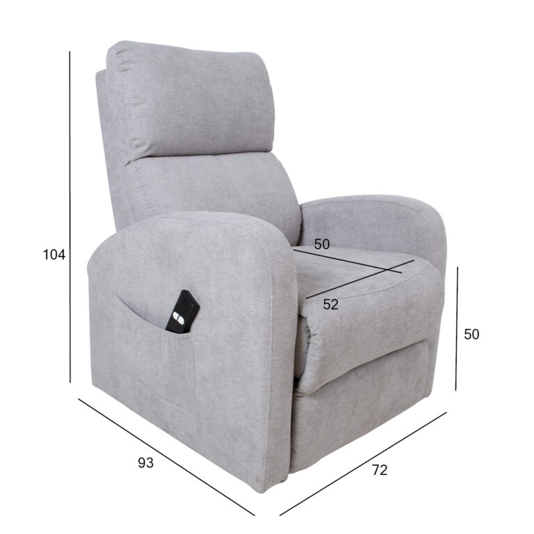 Tugitool BARNY elektriline lift recliner 72x93xH104cm, helehall - Image 11