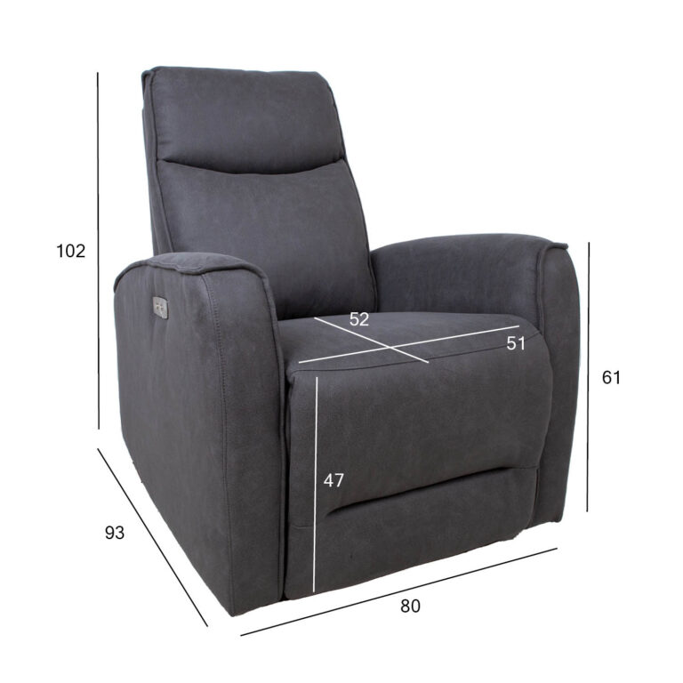 Tugitool BUSTER elektriline recliner 80x93xH102cm, hall - Image 9