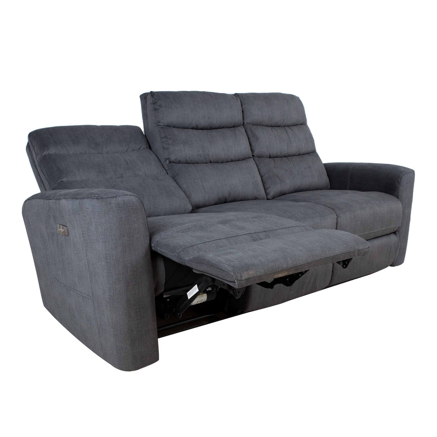 Diivan GASTON 3-kohaline elektriline recliner 206x85xH104cm, hall samet