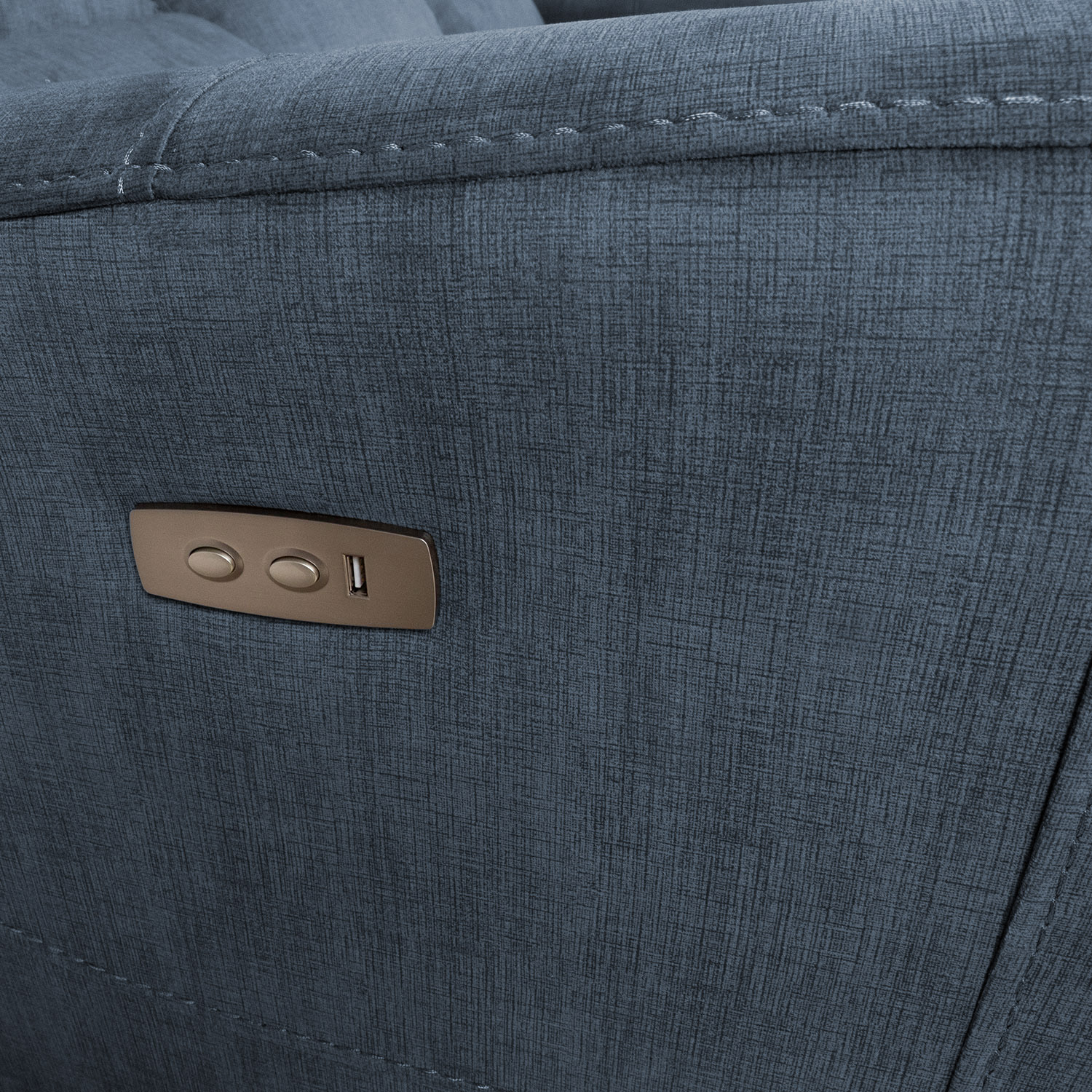 Diivan GASTON 3-kohaline elektriline recliner 206x85xH104cm, sinine