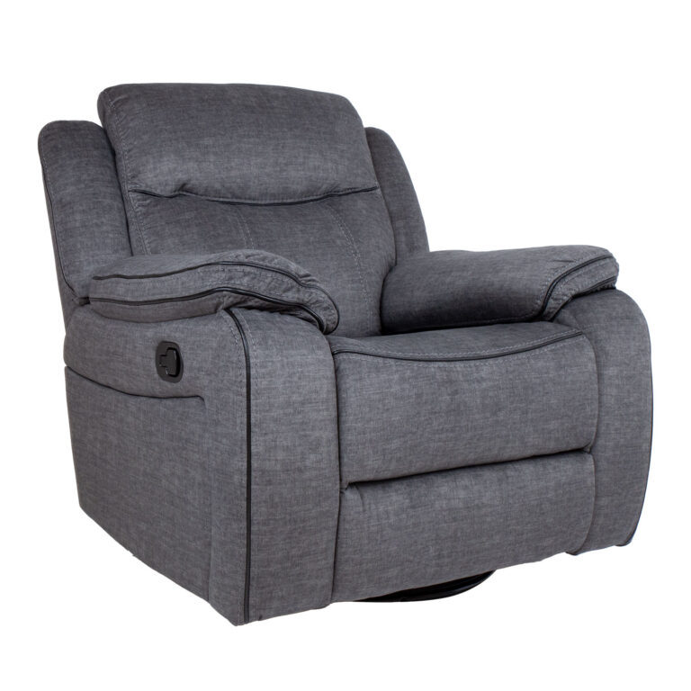 Tugitool GENTRY kiikuv ja pöörlev manuaalne recliner 96x98xH102cm, hall