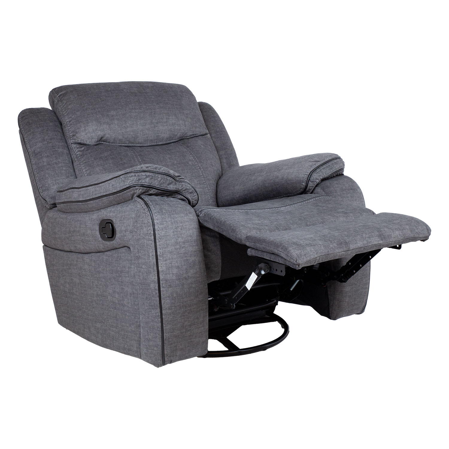 Tugitool GENTRY kiikuv ja pöörlev manuaalne recliner 96x98xH102cm, hall