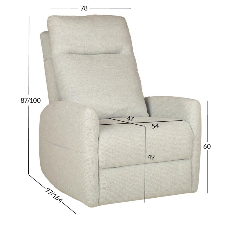 Tugitool KATY elektriline recliner massaažifunktsiooniga 78x97xH100cm, sinakasvalge - Image 9