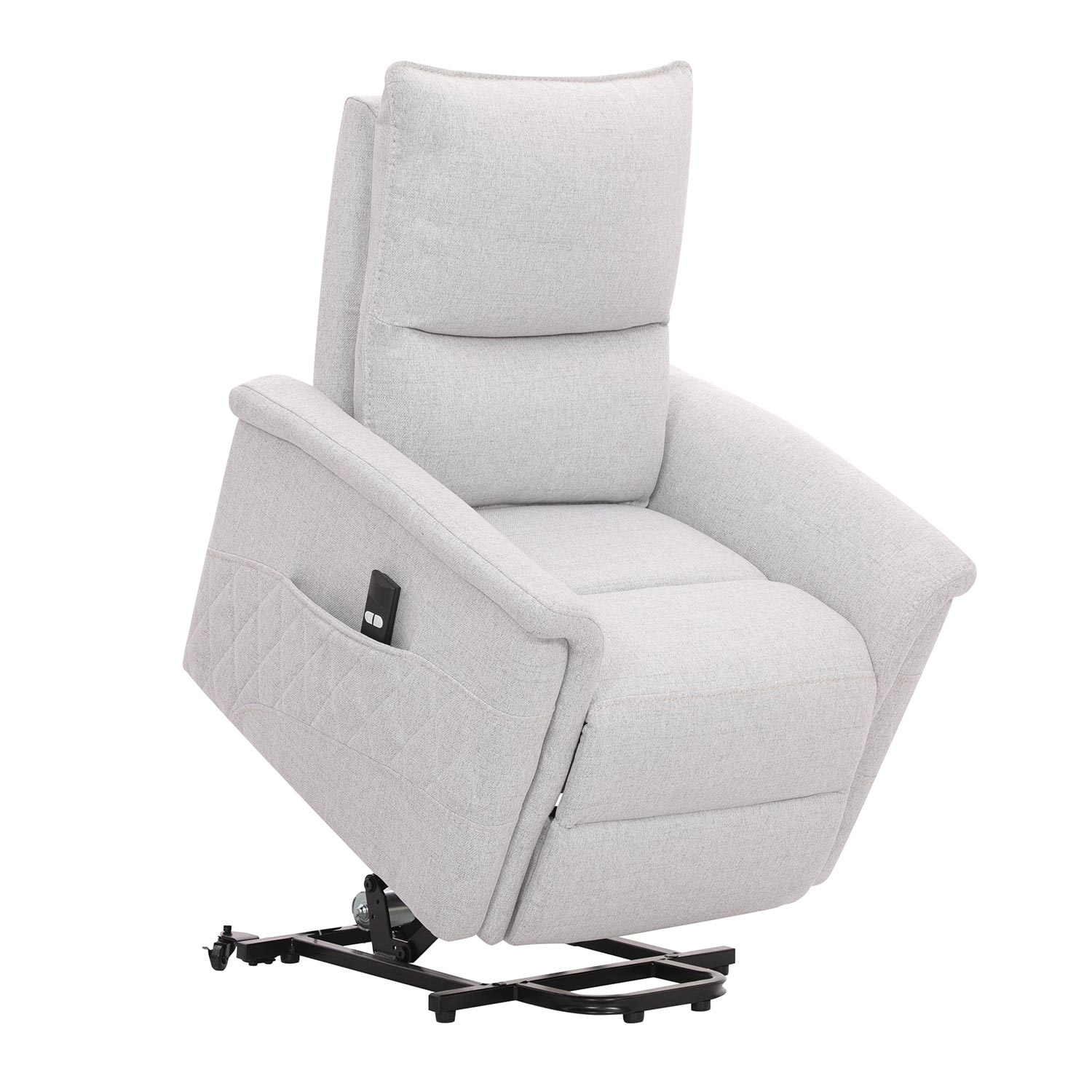 Tugitool GIANNI elektriline lift recliner 85x86xH106cm, hallikasvalge