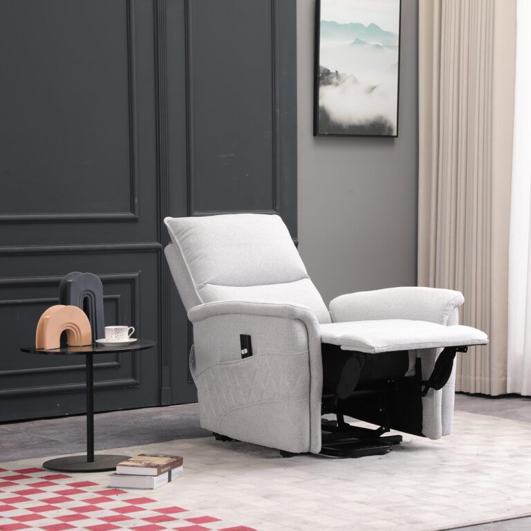 Tugitool GIANNI elektriline lift recliner 85x86xH106cm, hallikasvalge - Image 7