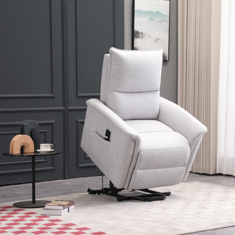 Tugitool GIANNI elektriline lift recliner 85x86xH106cm, hallikasvalge - Image 8