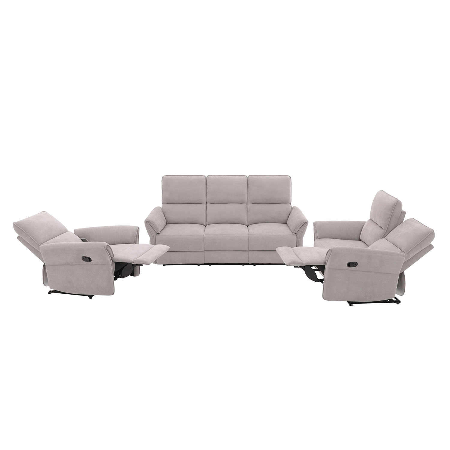 Diivan DAMIKA 3-kohaline elektriline recliner 200x92xH103cm, hall