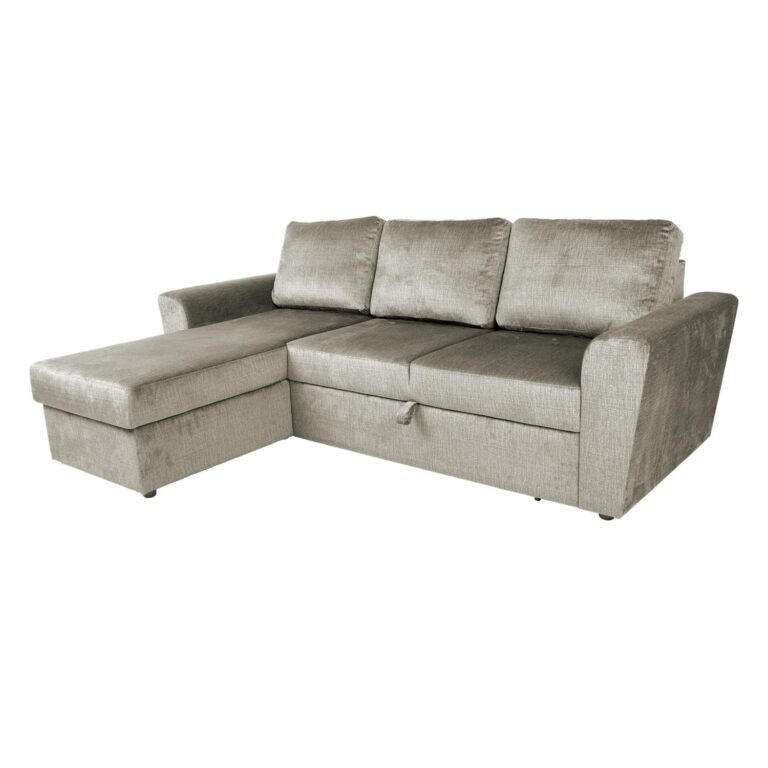 Nurgadiivanvoodi INGMAR 242x168/92xH92cm, beež samet - Image 8