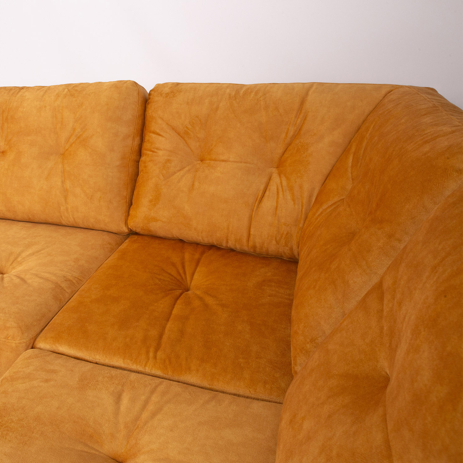 Nurgadiivan HEIVI PN 250x200/90xH90cm, kollane samet