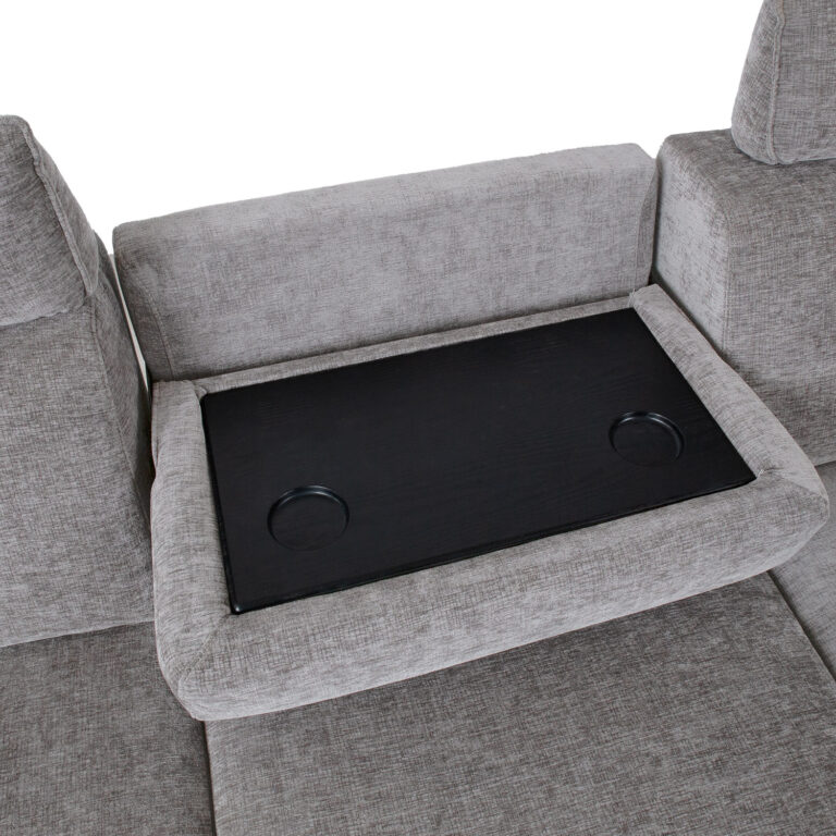 Nurgadiivan DAYTON PN, elektriline recliner 268x94/157xH100cm, helehall - Image 5