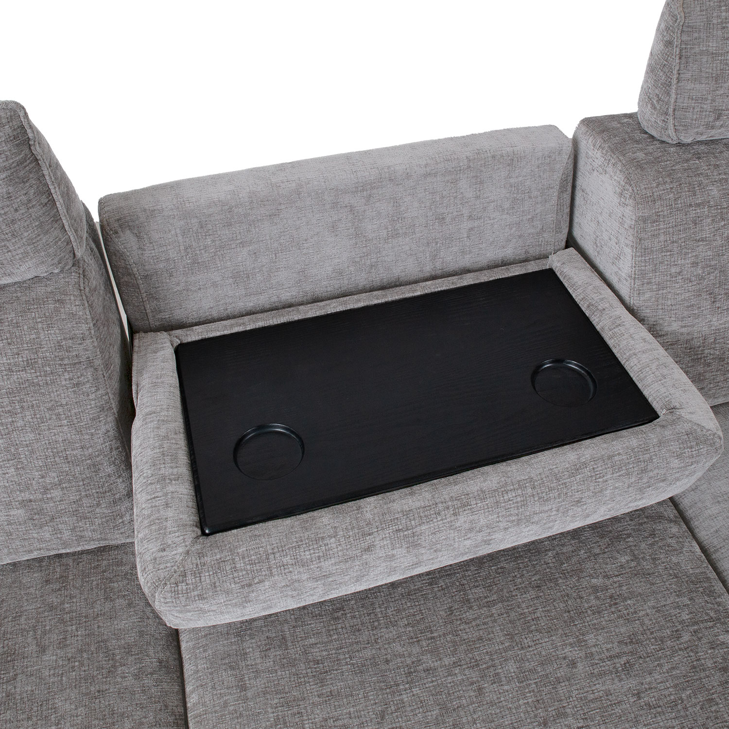 Nurgadiivan DAYTON PN, elektriline recliner 268x94/157xH100cm, helehall