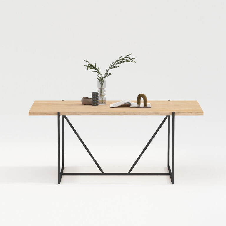 Söögilaud CINDY 180x90xH75cm, melamiin tamm - Image 4