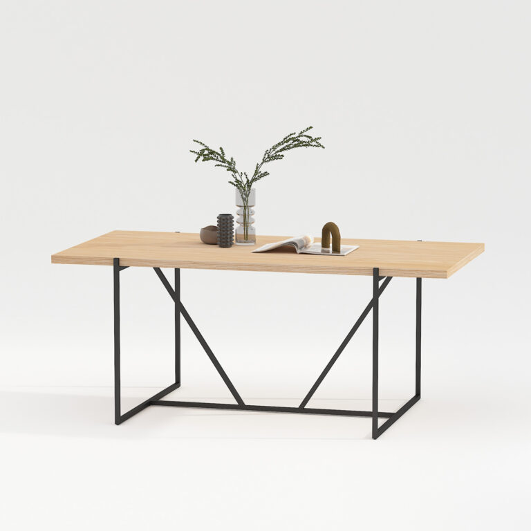 Söögilaud CINDY 180x90xH75cm, melamiin tamm - Image 5