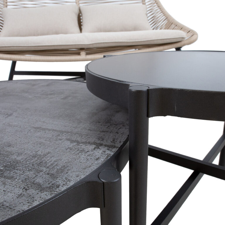 Aiamööblikomplekt HELSINKI diivan, 2 tooli ja 2 lauda, beež - Image 5