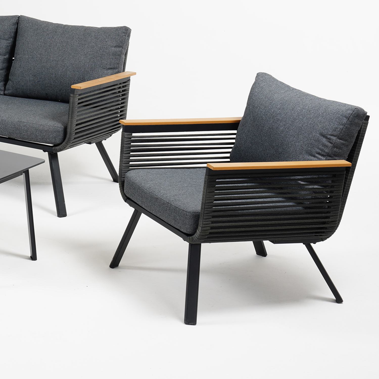 Aiamööblikomplekt MALAGA laud, diivan ja 2 tooli