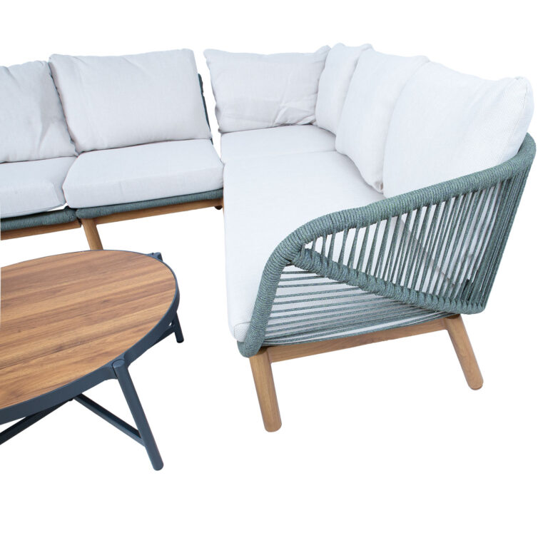 Aiamööblikomplekt TUXEDO nurgadiivan ja 2 lauda - Image 7