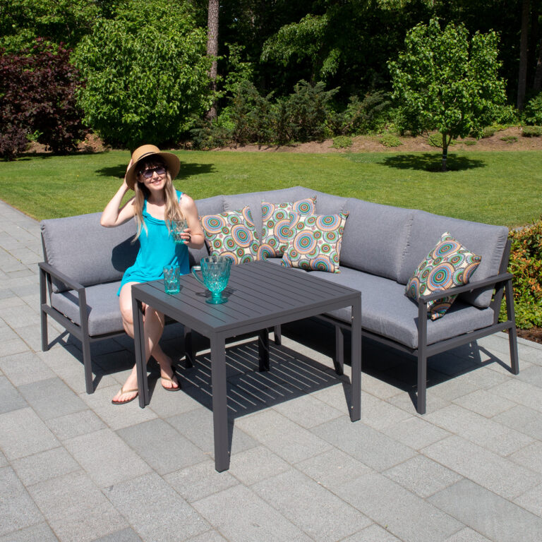 Aiamööblikomplekt ADRIAN laud ja nurgadiivan - Image 9