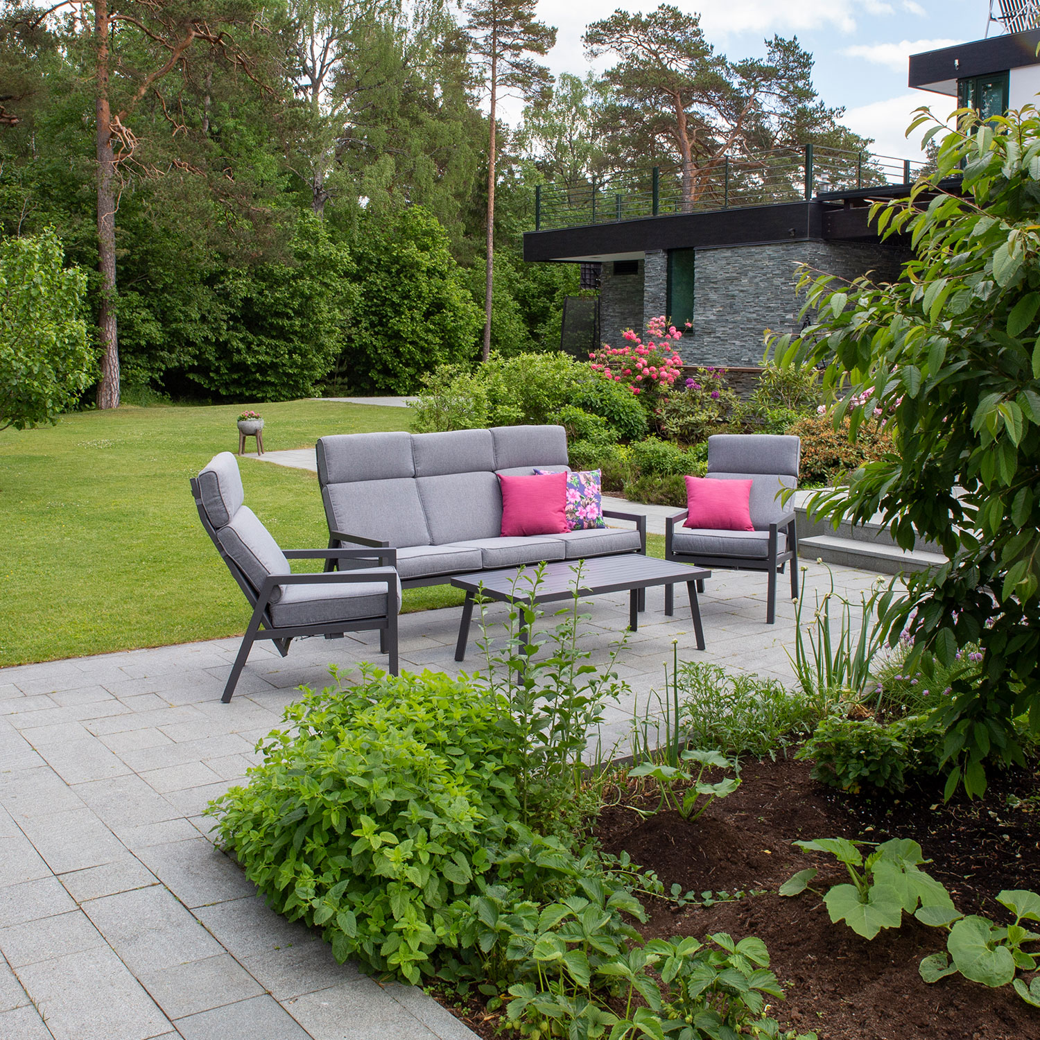 Aiamööblikomplekt CASPER laud, diivan ja 2 tooli