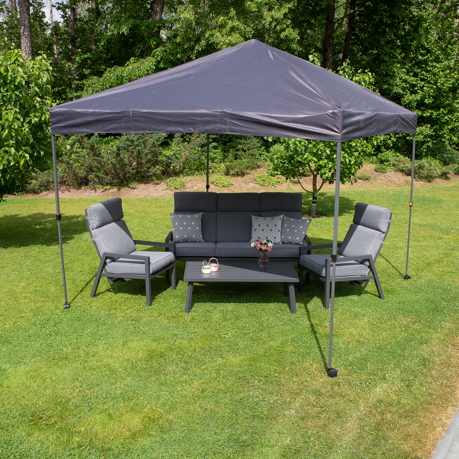 Aiamööblikomplekt CASPER laud, diivan ja 2 tooli