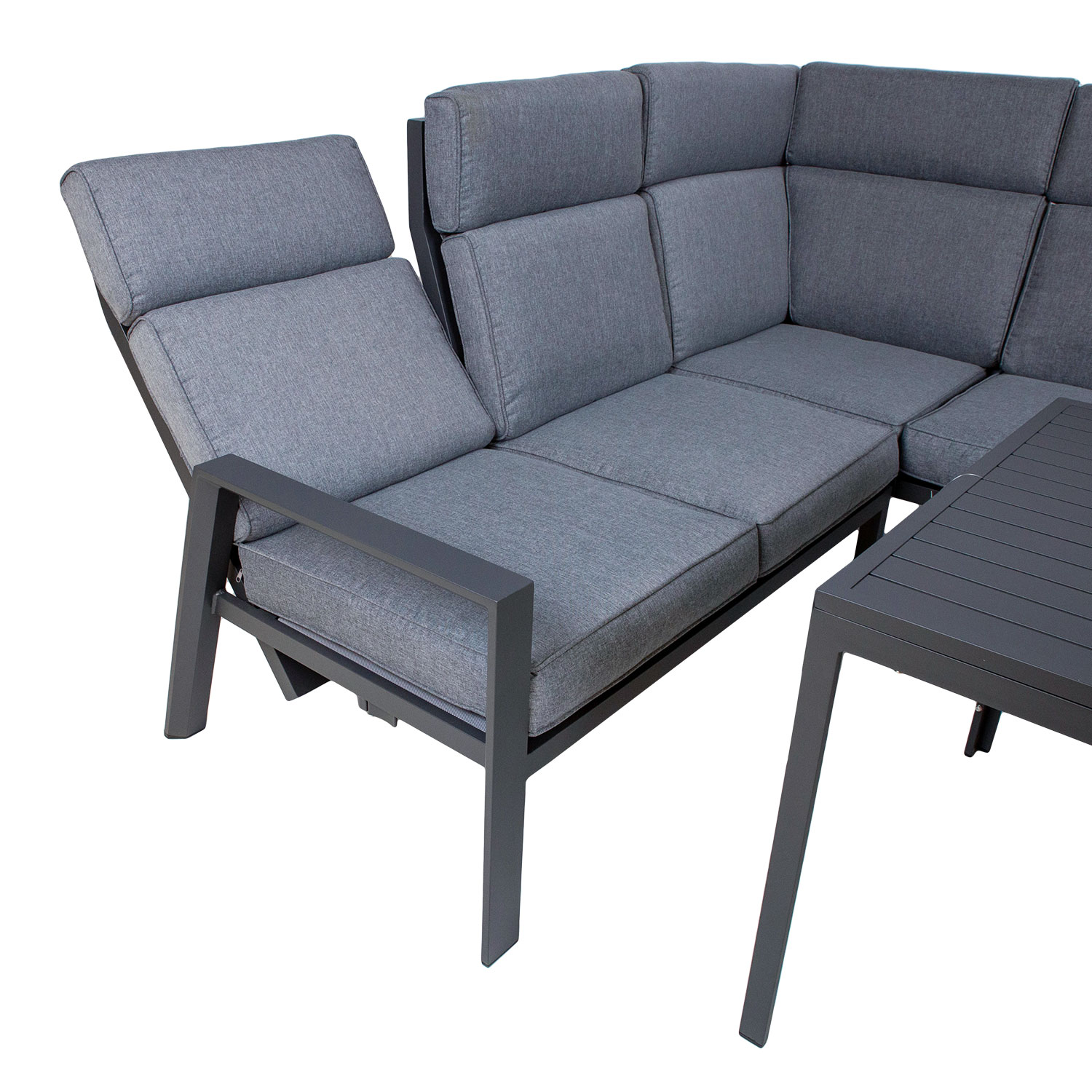 Aiamööblikomplekt CASTEN laud ja nurgadiivan