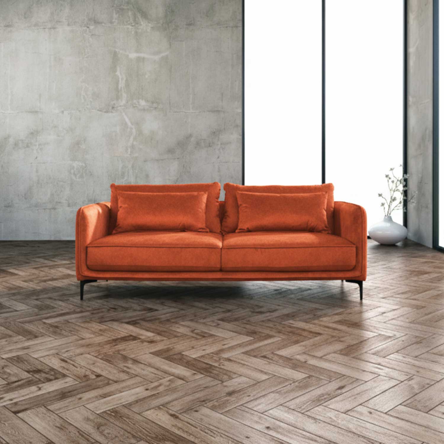 Diivan BIANKA 3-kohaline 208x98xH85cm, oranž