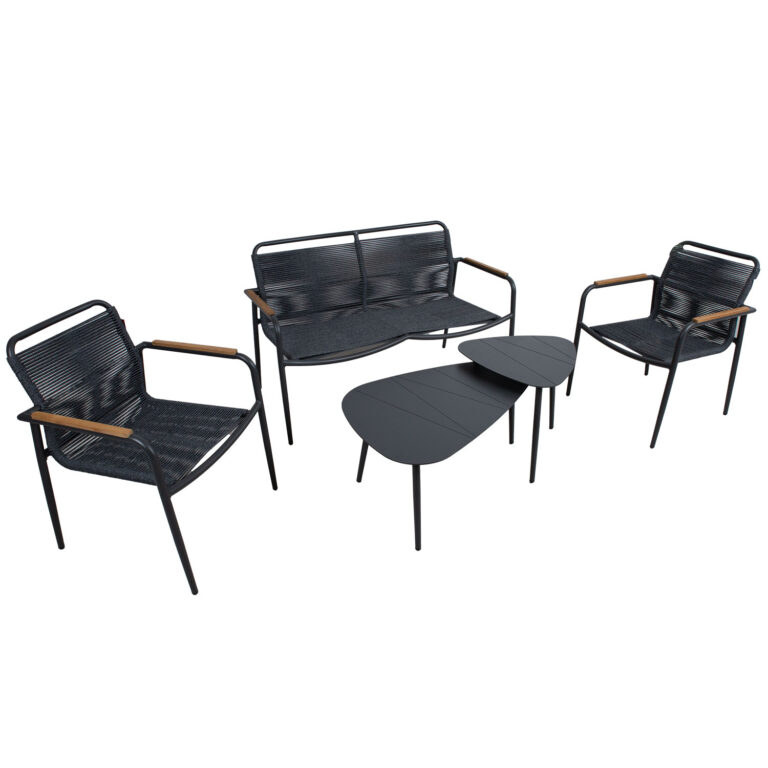 Aiamööblikomplekt NEBO 2 lauda, pink ja 2 tooli - Image 2