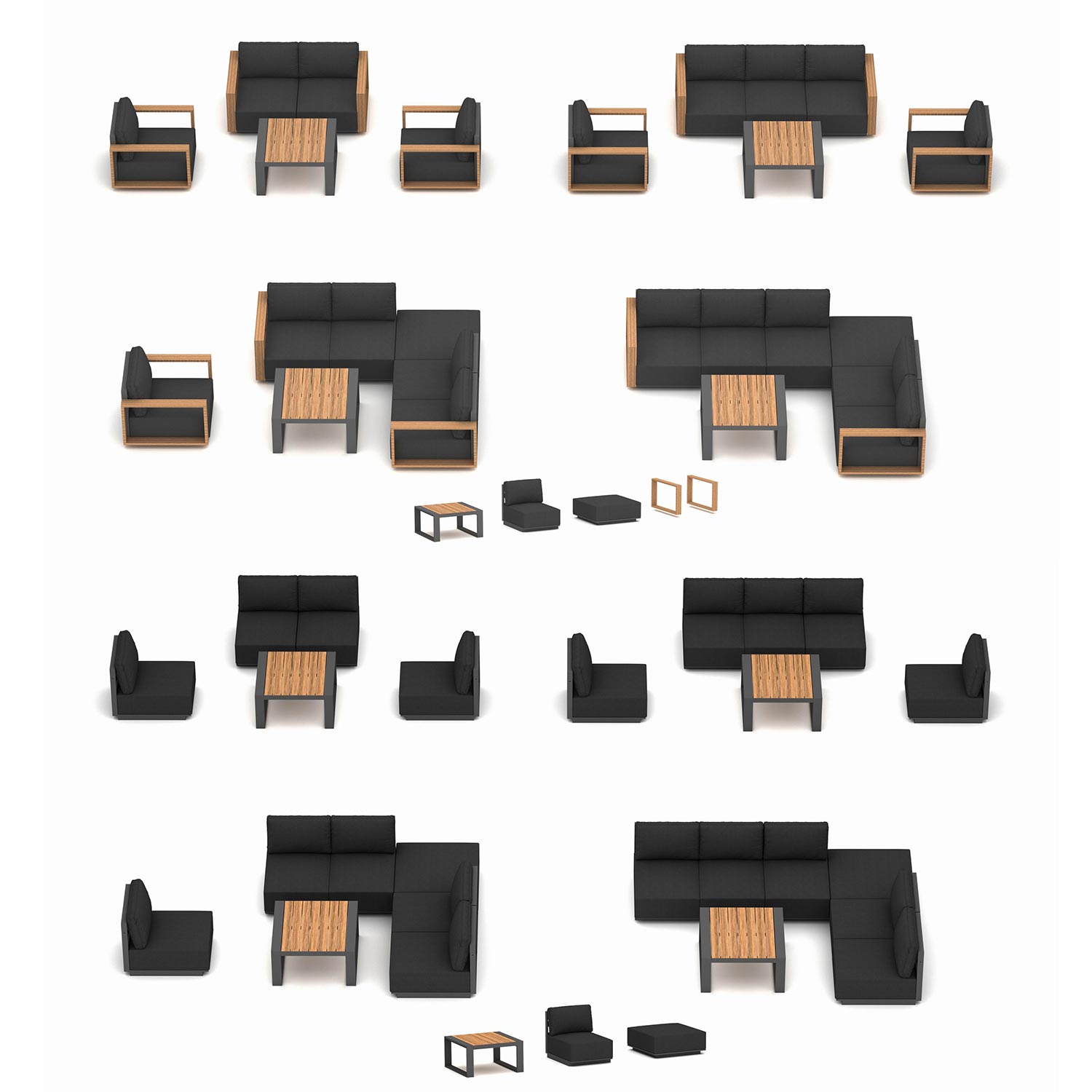 Diivanilaud FULLER 83x83xH42cm