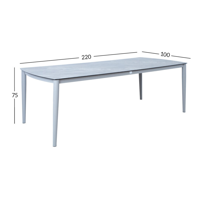 Laud SILVA 220x100xH75 cm, hallikasbeež - Image 2