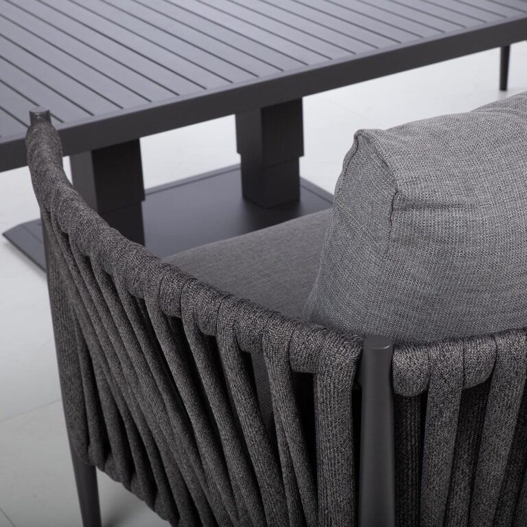 Aiamööblikomplekt BRISTOL laud, diivan ja 2 tooli, hall - Image 8