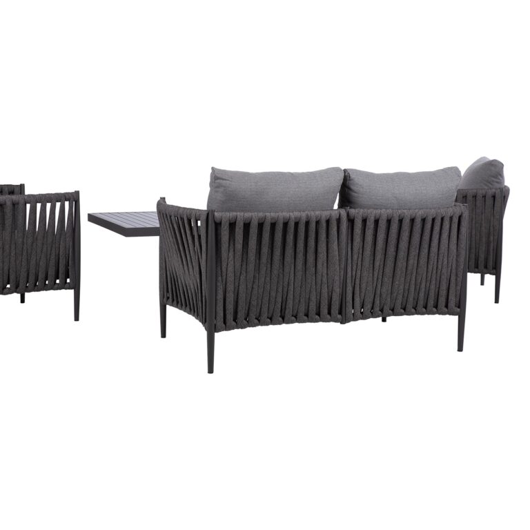 Aiamööblikomplekt BRISTOL laud, diivan ja 2 tooli, hall - Image 9