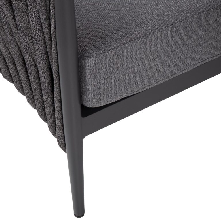 Aiamööblikomplekt BRISTOL laud, diivan ja 2 tooli, hall - Image 10