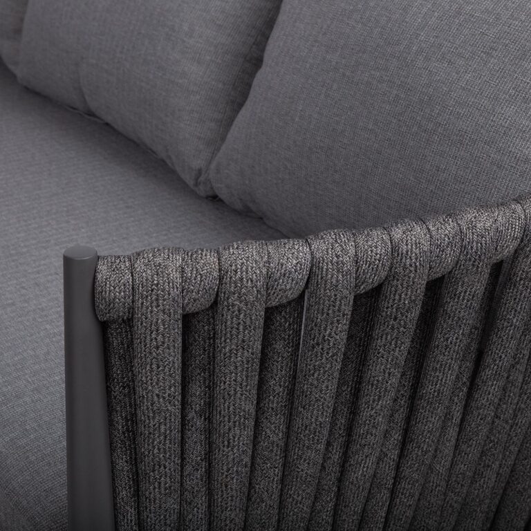 Aiamööblikomplekt BRISTOL nurgadiivan ja laud, hall - Image 5