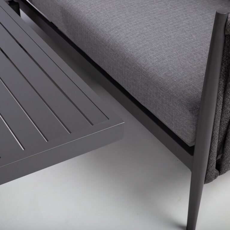 Aiamööblikomplekt BRISTOL nurgadiivan ja laud, hall - Image 8