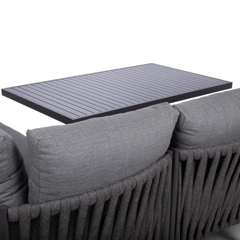 Aiamööblikomplekt BRISTOL nurgadiivan ja laud, hall - Image 10