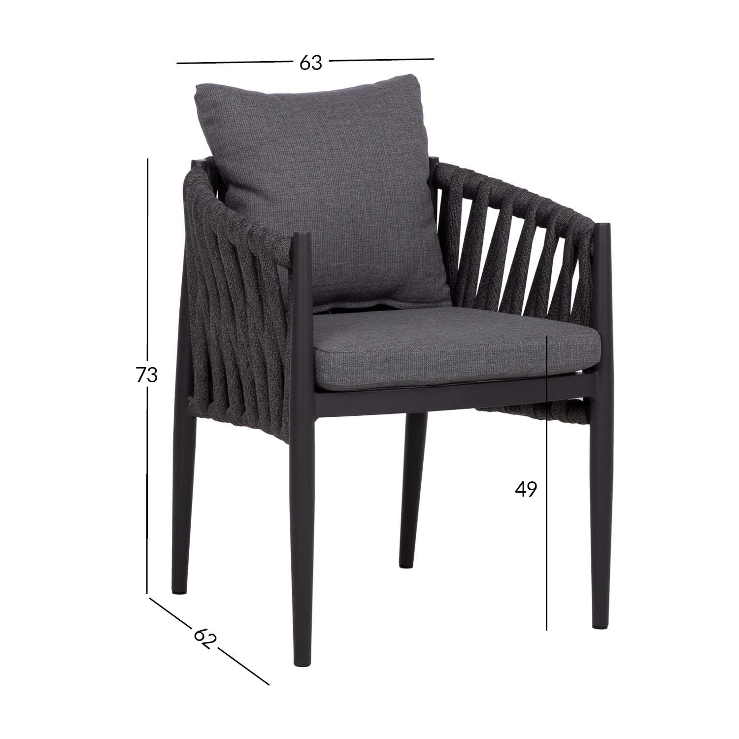 Tool BRISTOL 63x62xH73cm, hall