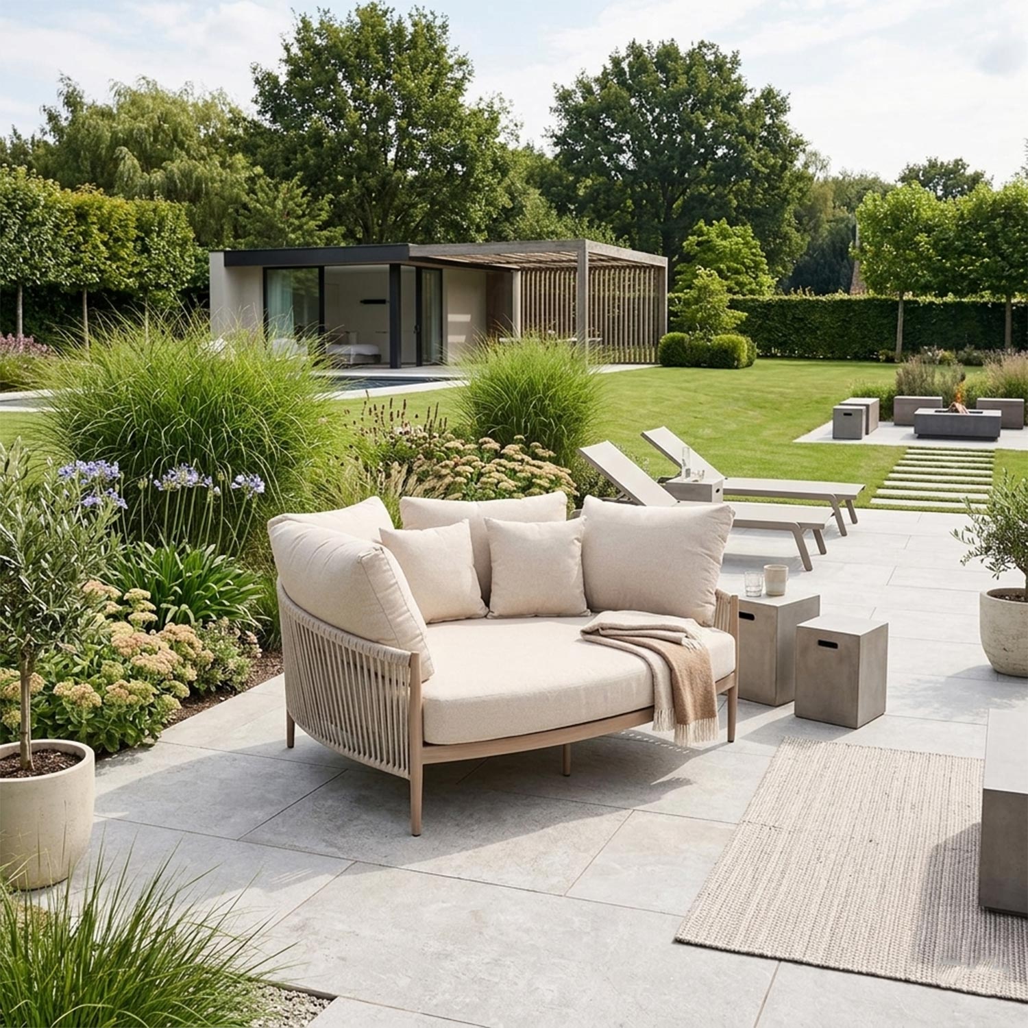 Diivan MEDINA 163,5x135xH71,5cm, beež