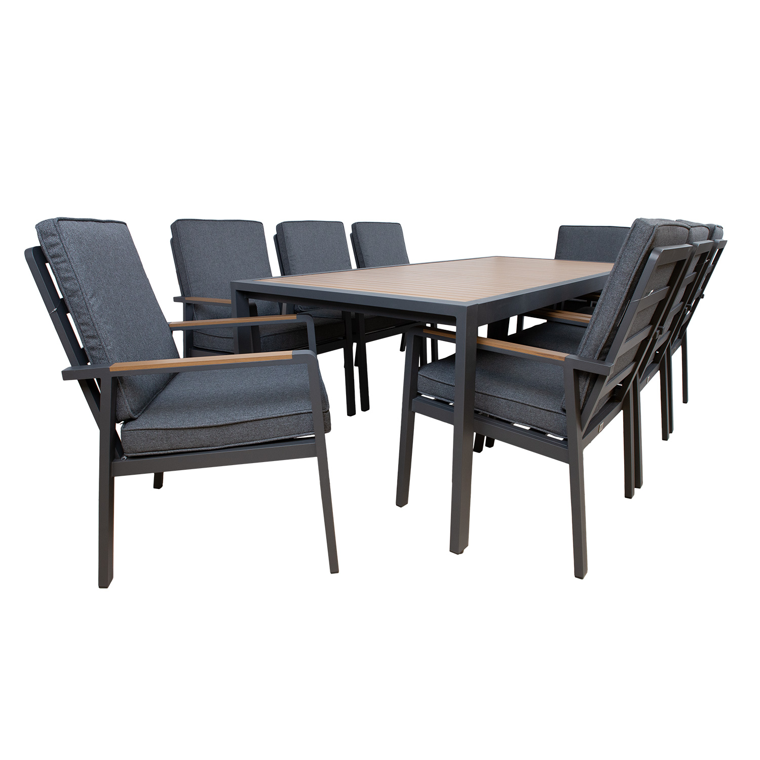 Aiamööblikomplekt PARKER laud ja 8 tooli