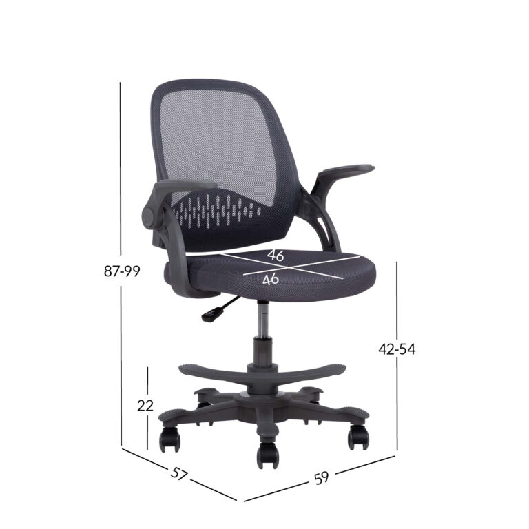 Laste töötool EMMY jalatoega 59x57xH87-99cm, hall - Image 12