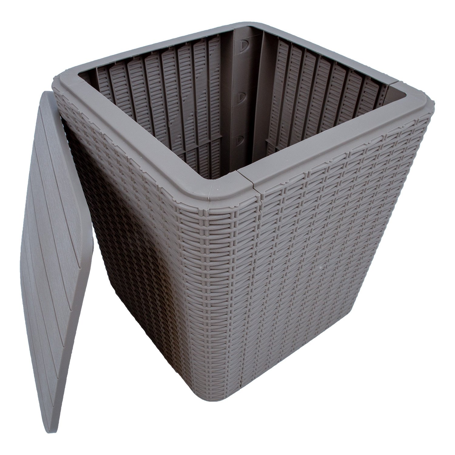 Säilituskast BOCAS 39x39x42cm/43L, hall plastik